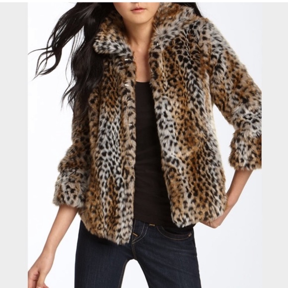 Faux fur cheetah print Coat XS - Picture 6 of 6